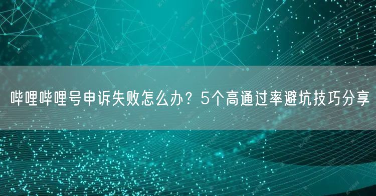 哔哩哔哩号申诉失败怎么办？5个高通过率避
