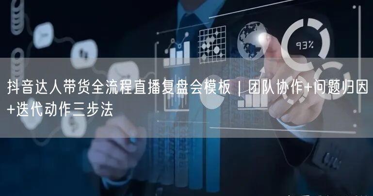抖音达人带货全流程直播复盘会模板｜团队协